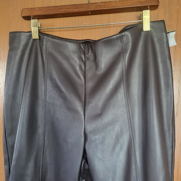 J. Jill Dark Brown 🤎 Leather Style Pants NWT Size L 🍁 - Picture 4 of 9